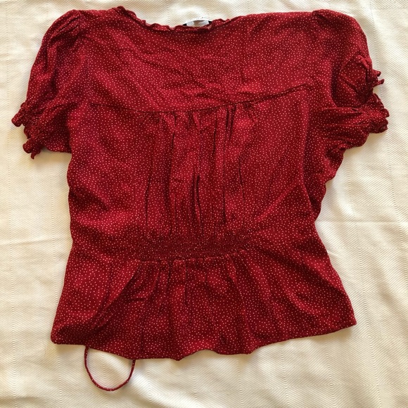 Red wrap crop top - Picture 5 of 8